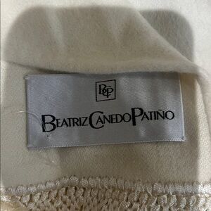 Cream Alpaca Wool Scarf